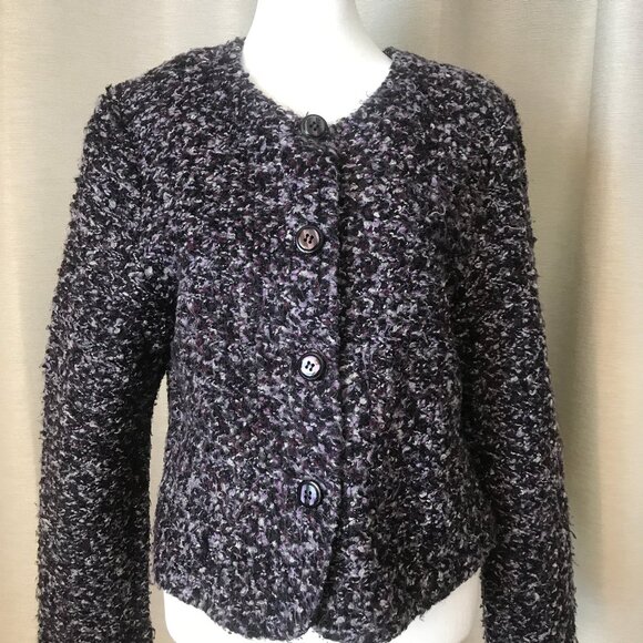 Purple Textured Jacket - Picture 3 of 5